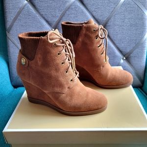 Michael Kors Suede Wedge Ankle boots